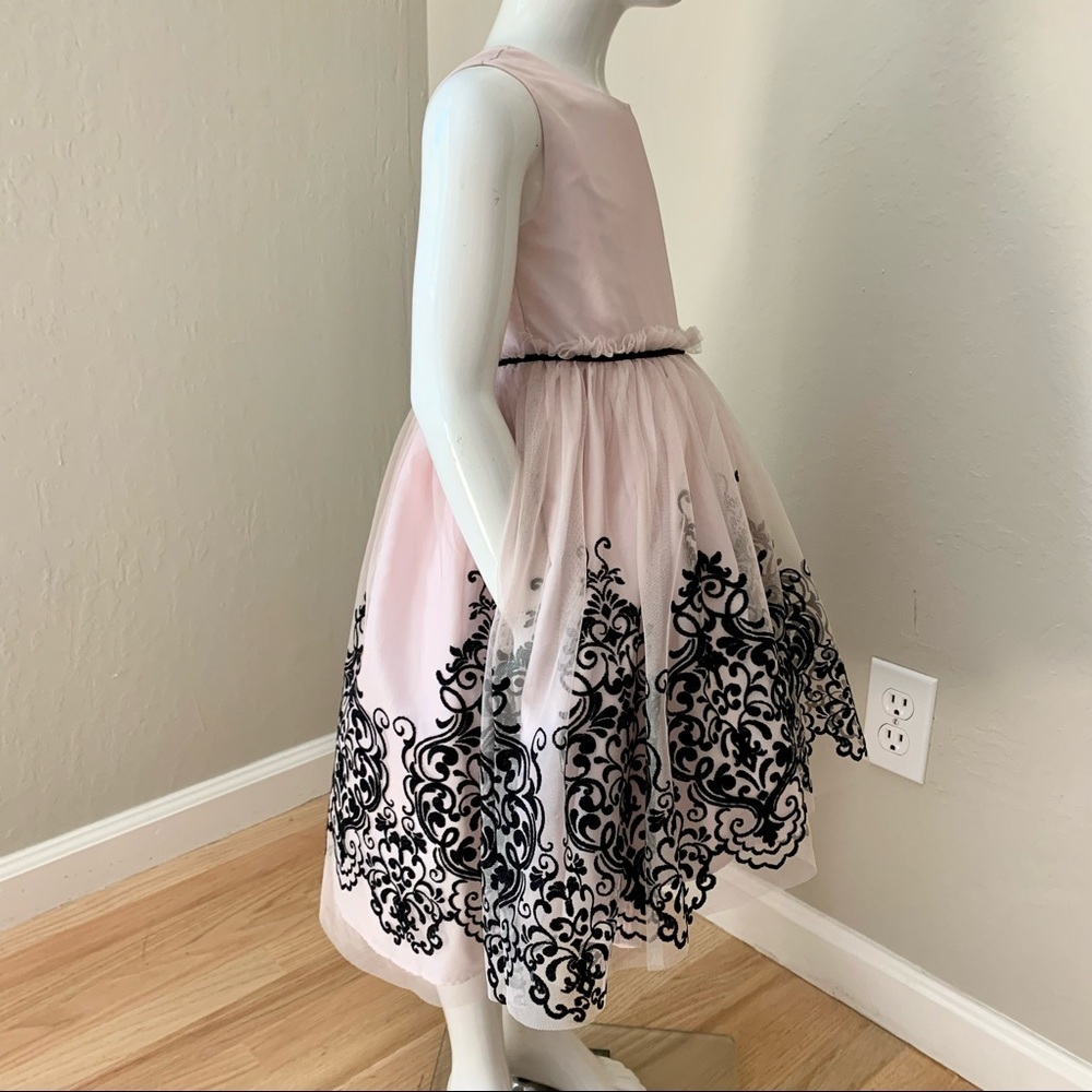 LAURA ASHLEY London Tulle Special Occasion Dress Pink & Black Tulle Fancy Party - Picture 8 of 16